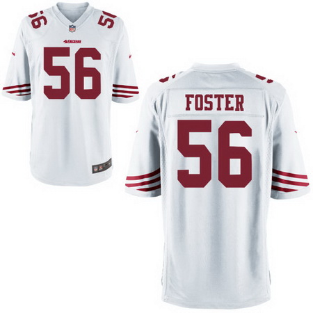 Men’s 2017 NFL Draft San Francisco 49ers #56 Reuben Foster White Road Stitched NFL Nike Game Jersey