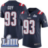 #93 Limited Lawrence Guy Navy Blue Nike NFL Men’s Jersey New England Patriots Rush Vapor Untouchable Super Bowl LIII Bound