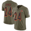 Nike Cincinnati Bengals #24 Adam Jones Olive Men’s Stitched NFL Limited 2017 Salute To Service Jersey