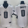 Men’s Philadelphia Eagles #0 D’Andre Swift White Vapor Limited Football Stitched Jersey