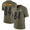 Nike Pittsburgh Steelers #84 Antonio Brown Olive Men’s Stitched NFL Limited 2017 Salute to Service Jersey