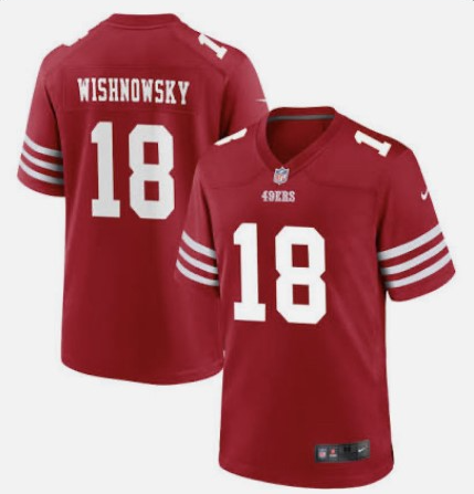 Men’s San Francisco 49ers #18 Mitch Wishnowsky 2022 Red Vapor Untouchable Stitched Football Jersey