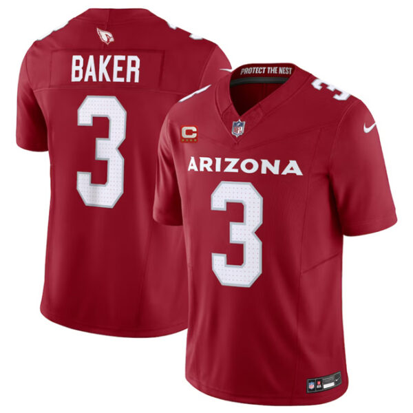 Men’s Arizona Cardinals #3 Budda Baker Red 2023 F.U.S.E. With 4-Star C Patch Vapor Untouchable F.U.S.E. Limited Football Stitched Jersey