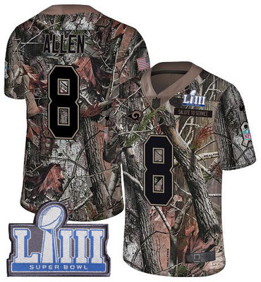 #8 Limited Brandon Allen Camo Nike NFL Men’s Jersey Los Angeles Rams Rush Realtree Super Bowl LIII Bound
