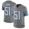 Lions #51 Jahlani Tavai Gray Men’s Stitched Football Limited Rush Jersey