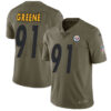 Nike Pittsburgh Steelers #91 Kevin Greene Olive Men’s Stitched NFL Limited 2017 Salute to Service Jersey