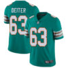 Dolphins #63 Michael Deiter Aqua Green Alternate Men’s Stitched Football Vapor Untouchable Limited Jersey