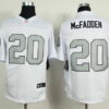 Nike Oakland Raiders #20 Darren McFadden White With Silvery Elite Jersey