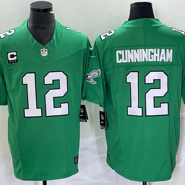 Men’s Philadelphia Eagles #12 Randall Cunningham Green 2023 F.U.S.E. Vapor Untouchable With C Patch Stitched Football Jersey