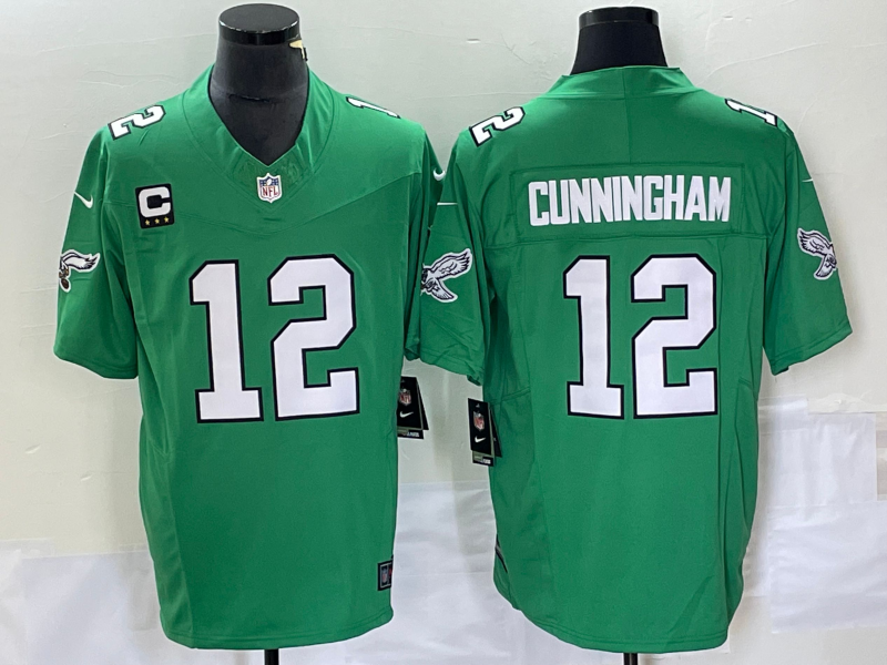 Men’s Philadelphia Eagles #12 Randall Cunningham Green 2023 F.U.S.E. Vapor Untouchable With C Patch Stitched Football Jersey