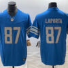 Men’s Detroit Lions #87 Sam LaPorta Blue 2023 F.U.S.E. Vapor Untouchable Limited Football Stitched Jersey