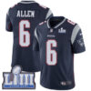 Men’s New England Patriots #6 Ryan Allen Navy Blue Nike NFL Home Vapor Untouchable Super Bowl LIII Bound Limited Jersey