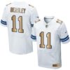 Nike Cowboys #11 Cole Beasley White Men’s Stitched NFL Elite Gold Jersey