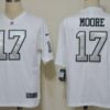 Nike Oakland Raiders #17 Denarius Moore White With Silvery Game Jersey