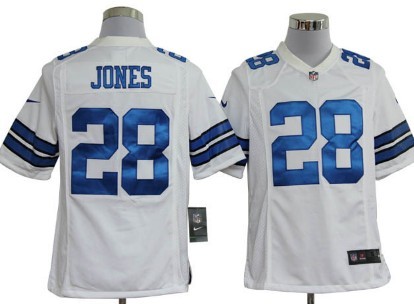 Nike Dallas Cowboys #28 Felix Jones White Game Jersey