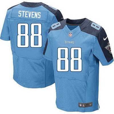 Men’s Tennessee Titans #88 Craig Stevens Nike Light Blue Elite Jersey
