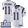 Men’s New England Patriots #11 Julian Edelman White Nike NFL Road Vapor Untouchable Super Bowl LIII Bound Limited Jersey