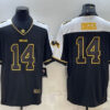 Men’s Buffalo Bills #14 Stefon Diggs Black Gold Thanksgiving Vapor Untouchable Limited Stitched Jersey
