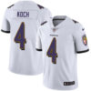 Nike Baltimore Ravens #4 Sam Koch White Men’s Stitched NFL Vapor Untouchable Limited Jersey