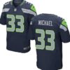 Nike Seattle Seahawks #33 Christine Michael Navy Blue Elite Jersey