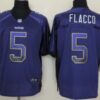 Nike Baltimore Ravens #5 Joe Flacco Drift Fashion Purple Elite Jersey