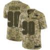 Nike Patriots #90 Malcom Brown Camo Men’s Stitched NFL Limited 2018 Salute To Service Jersey