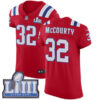 #32 Elite Devin McCourty Red Nike NFL Alternate Men’s Jersey New England Patriots Vapor Untouchable Super Bowl LIII Bound