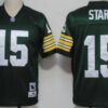 Green Bay Packers #15 Bart Starr Green Short-Sleeved Throwback Jersey