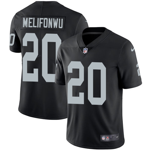 Nike Oakland Raiders #20 Obi Melifonwu Black Team Color Men’s Stitched NFL Vapor Untouchable Limited Jersey