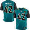 Nike Jaguars #42 Barry Church Teal Green Team Color Men’s Stitched NFL Elite Jersey