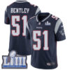 #51 Limited Ja’Whaun Bentley Navy Blue Nike NFL Home Youth Jersey New England Patriots Vapor Untouchable Super Bowl LIII Bound