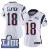 Women’s New England Patriots #18 Matthew Slater White Nike NFL Road Vapor Untouchable Super Bowl LIII Bound Limited Jersey