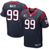 Nike Houston Texans #99 J.J. Watt Blue C Patch Elite Jersey