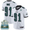 Nike Eagles #91 Fletcher Cox White Super Bowl LII Champions Men’s Stitched NFL Vapor Untouchable Limited Jersey