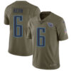 Nike Titans #6 Brett Kern Olive Men’s Stitched NFL Limited 2017 Salute To Service Jersey