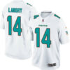 Men’s Miami Dolphins #14 Jarvis Landry White Road Stitched NFL Nike Game Jersey