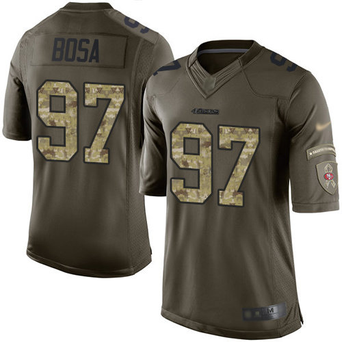 49ers #97 Nick Bosa Green Men’s Stitched Football Limited 2015 Salute To Service Jersey