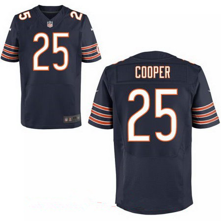 Men’s Chicago Bears #25 Marcus Cooper Navy Blue Team Color Stitched NFL Nike Elite Jersey