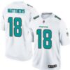 Men’s Miami Dolphins #18 Rishard Matthews White Road NFL Nike Elite Jersey