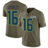 Nike Seattle Seahawks #16 Tyler Lockett Olive Men’s Stitched NFL Limited 2017 Salute to Service Jersey