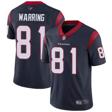 Texans #81 Kahale Warring Navy Blue Team Color Men’s Stitched Football Vapor Untouchable Limited Jersey