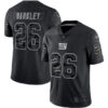 Men’s New York Giants #26 Saquon Barkley Black Reflective Limited Stitched Football Jersey
