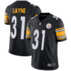 Steelers #31 Justin Layne Black Team Color Men’s Stitched Football Vapor Untouchable Limited Jersey