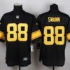 Men’s Pittsburgh Steelers #88 Lynn Swann Black With Yellow Retired Player Nike NFL Elite Jersey