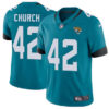 Nike Jacksonville Jaguars #42 Barry Church Teal Green Team Color Men’s Stitched NFL Vapor Untouchable Limited Jersey