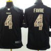 Nike Green Bay Packers #4 Brett Favre Salute to Service Black Limited Jersey