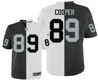 Men’s Oakland Raiders #89 Amari Cooper Black With White Two Tone Elite Jersey