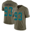 Nike Jacksonville Jaguars #93 Calais Campbell Olive Men’s Stitched NFL Limited 2017 Salute to Service Jersey
