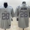 Men’s Las Vegas Raiders #28 Josh Jacobs Grey Atmosphere Fashion Stitched Jersey