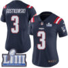 Women’s New England Patriots #3 Stephen Gostkowski Navy Blue Nike NFL Rush Vapor Untouchable Super Bowl LIII Bound Limited Jersey